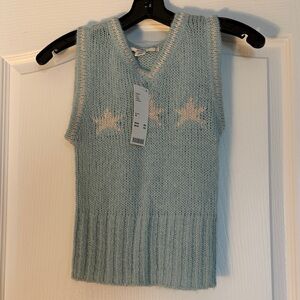 Urban Outfitters Light Blue V-Neck Sweater Vest
